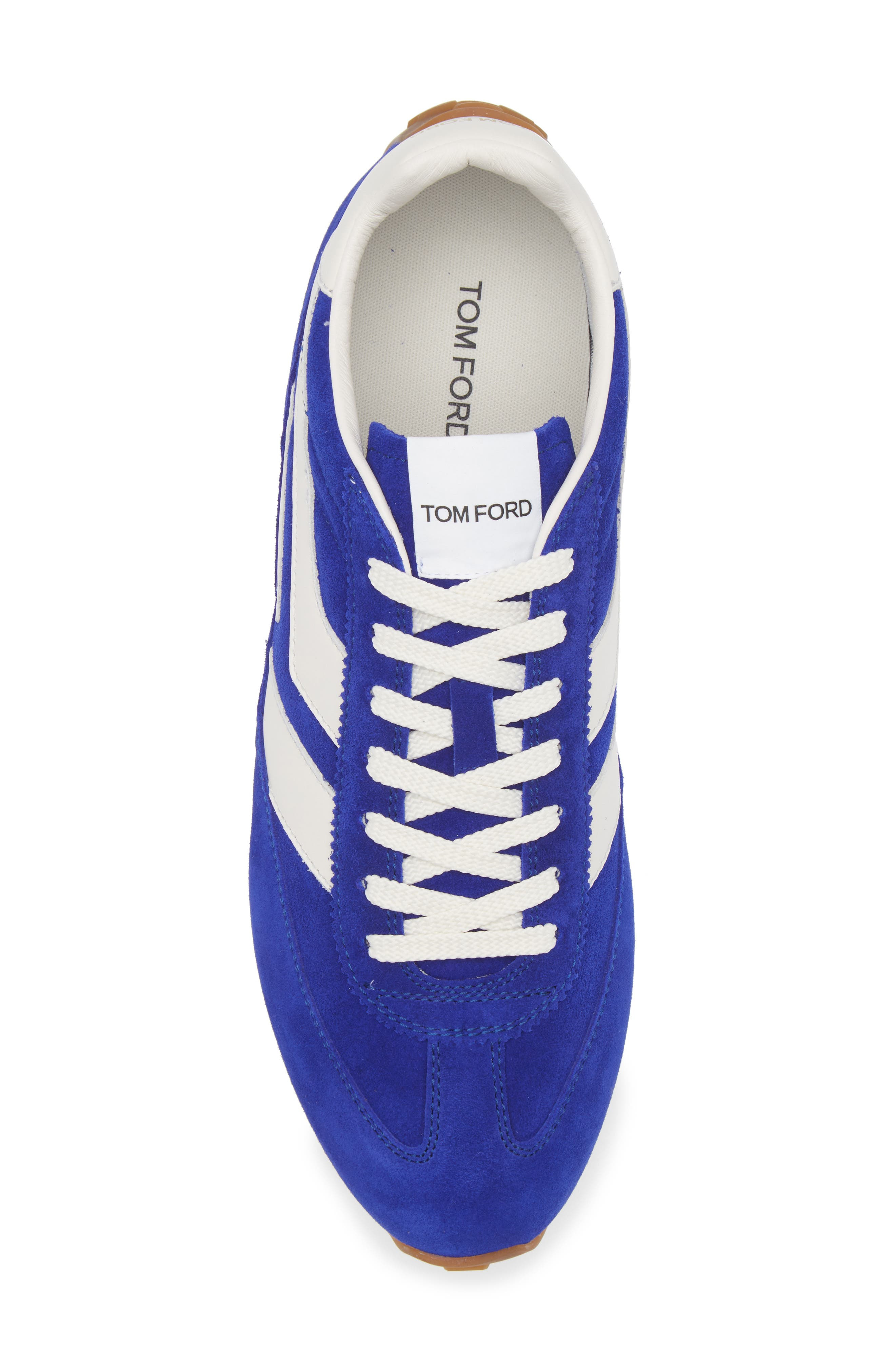 TOM FORD Mick Mixed Media Sneaker in 5V006 E Purple/White/Amber at Nordstrom - 5