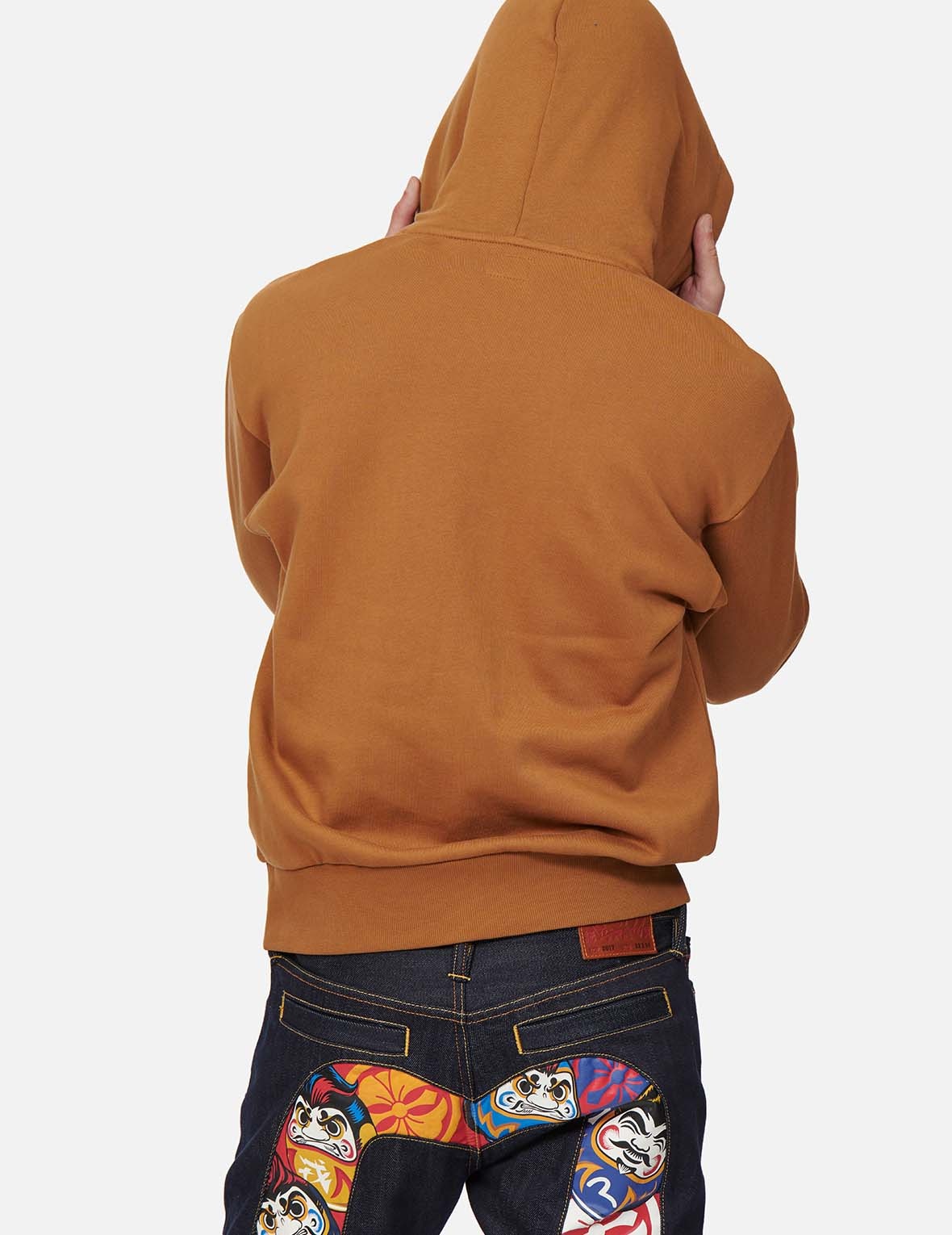 HOODED SWEATSHIRT WITH GODHEAD FLAG AND DARUMA EMBROIDERY - 4
