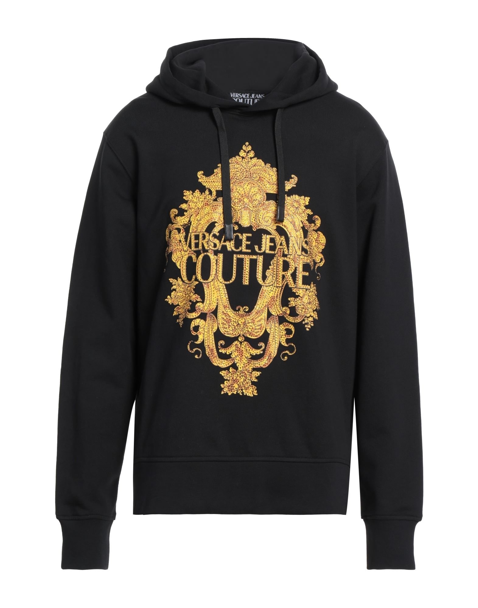 Black Men's Hooded Sweatshirt - 1