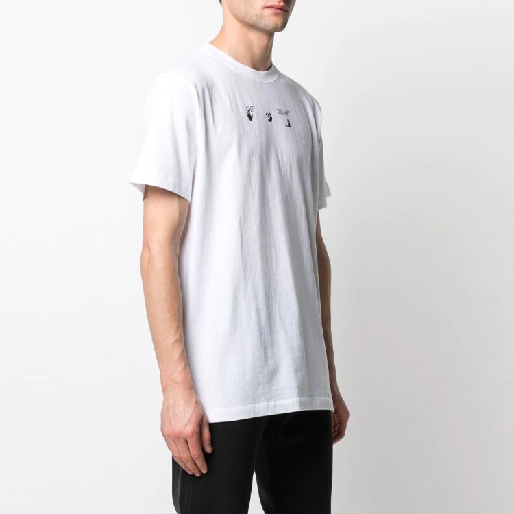Off-White SS21 Spray-Print Cotton Men White OMAA027S21JER0080110 - 4