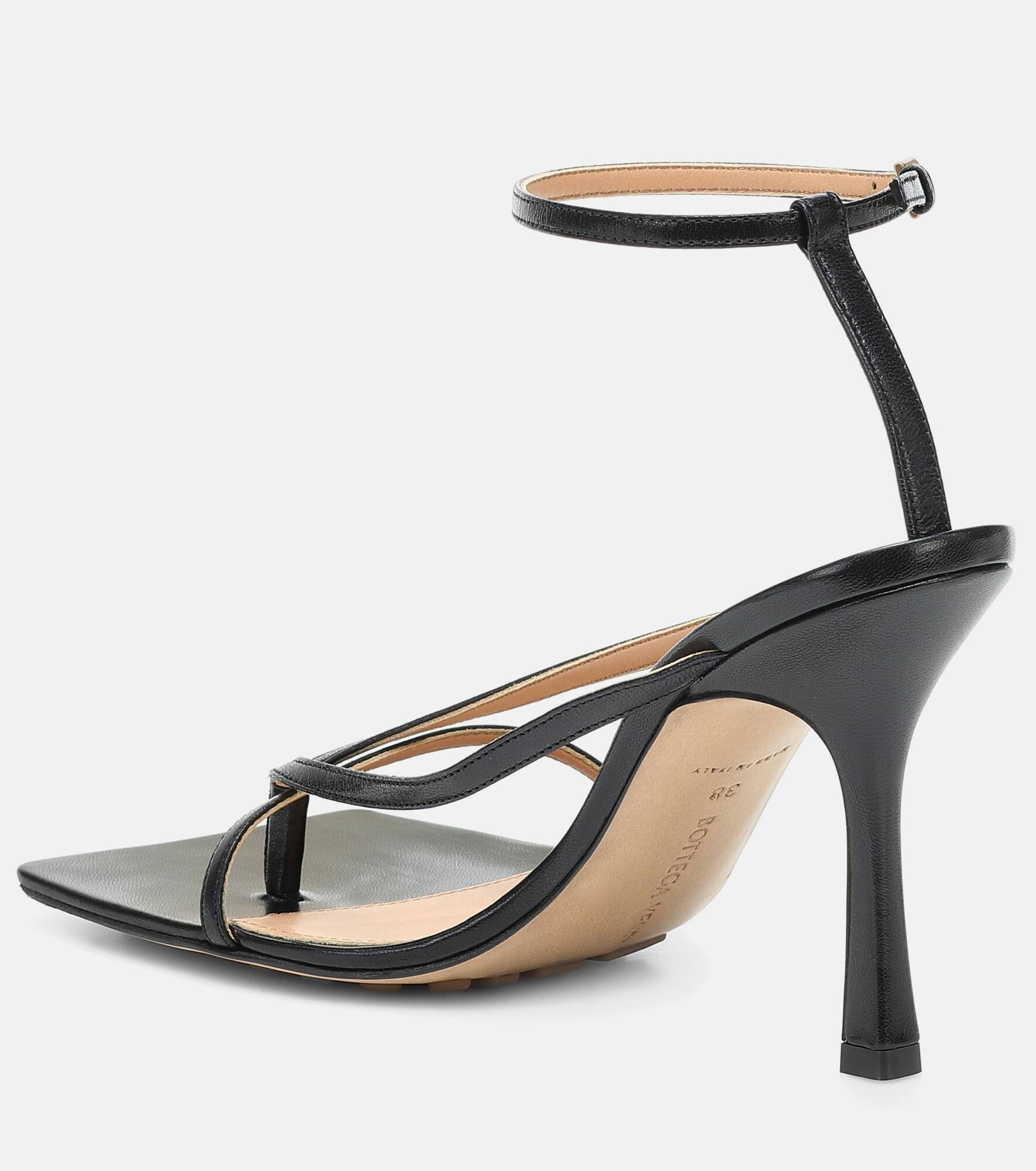 Stretch leather sandals - 3