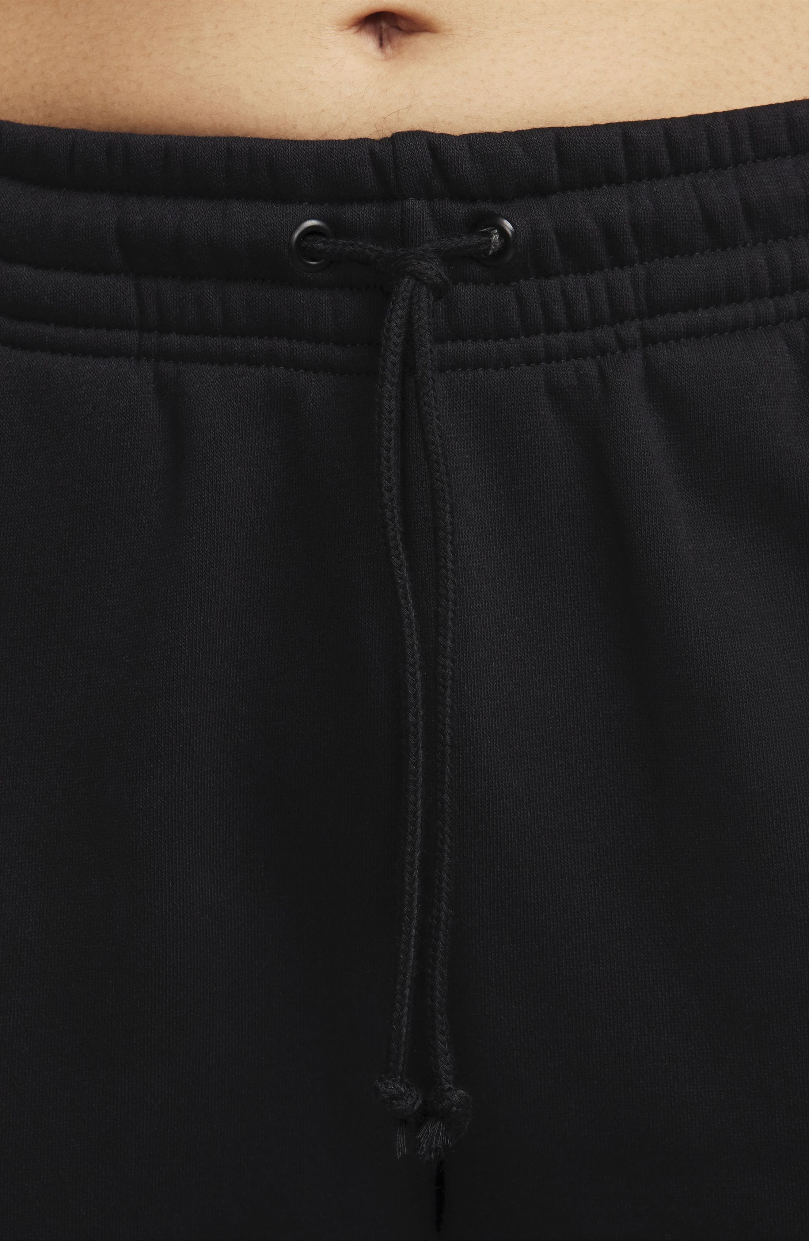 Nike Sportswear Phoenix Fleece Mid Rise Joggers in 010 Black/sail at Nordstrom - 5