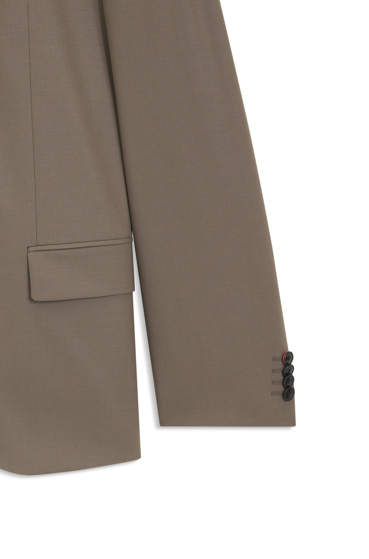 THREE-PIECE SLIM-FIT SUIT IN WOOL-BLEND POPLIN - 9