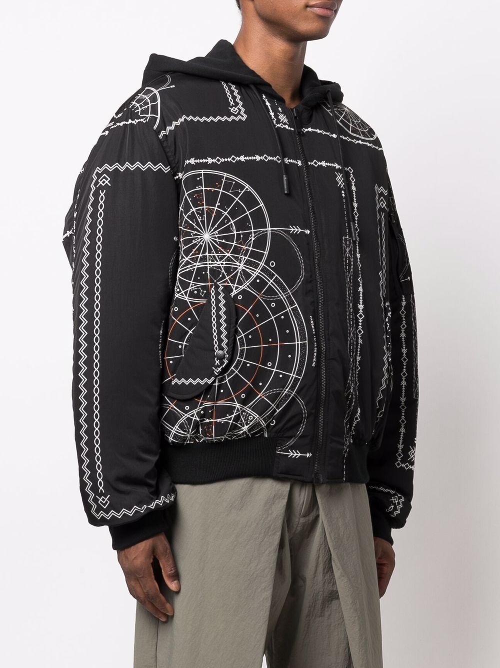 Astral-print bomber jacket - 3