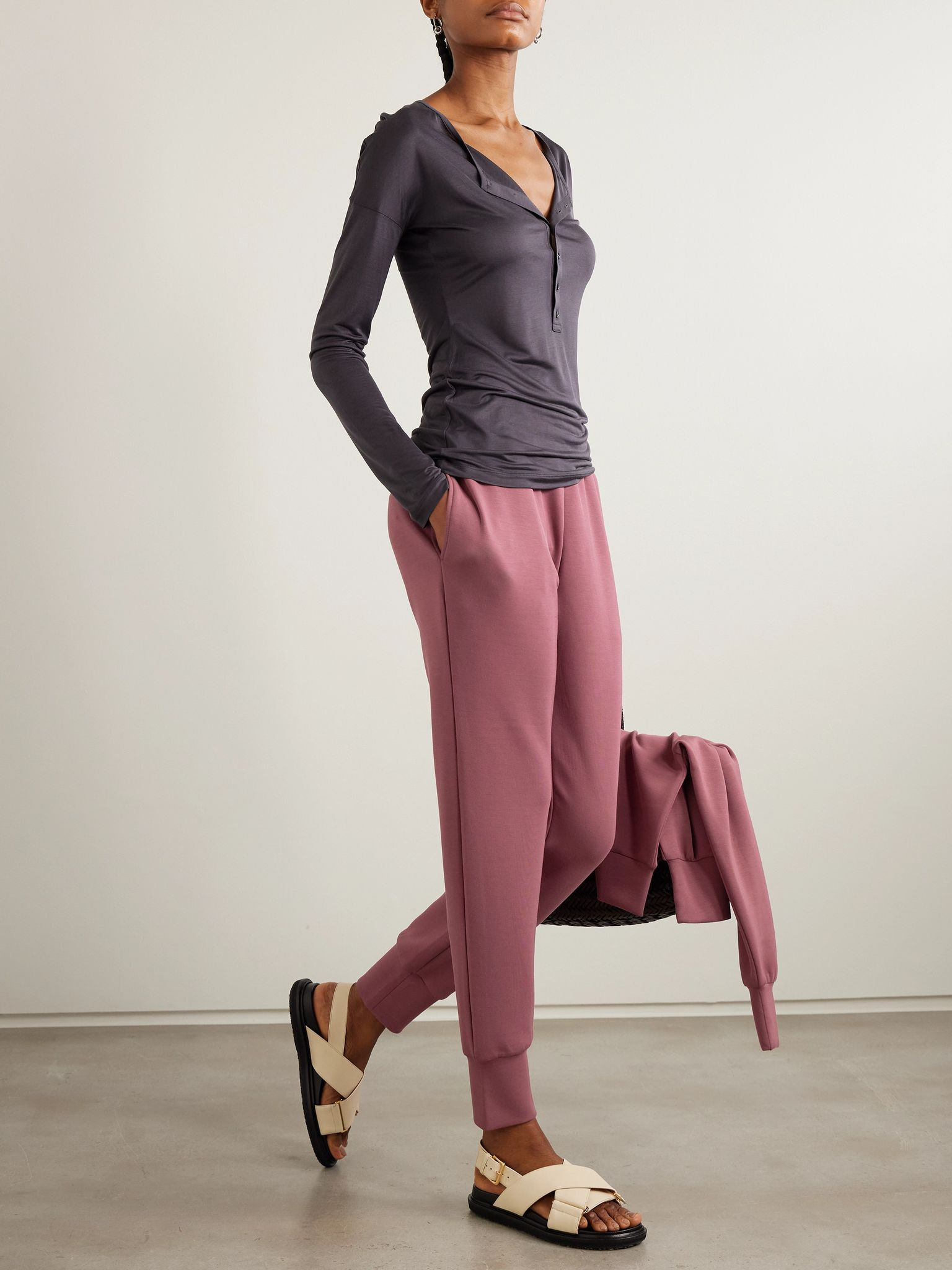 The Slim Cuff DoubleSoft® track pants Pink - 2
