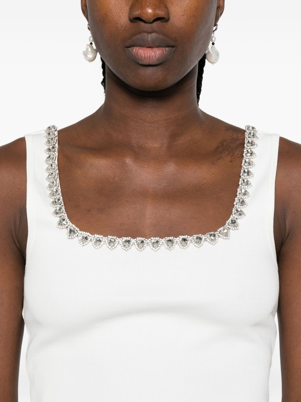 embellished neckline top - 5