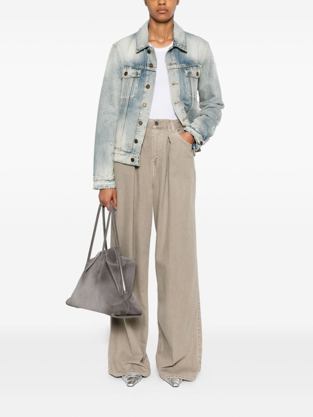 pleated jeans - 2