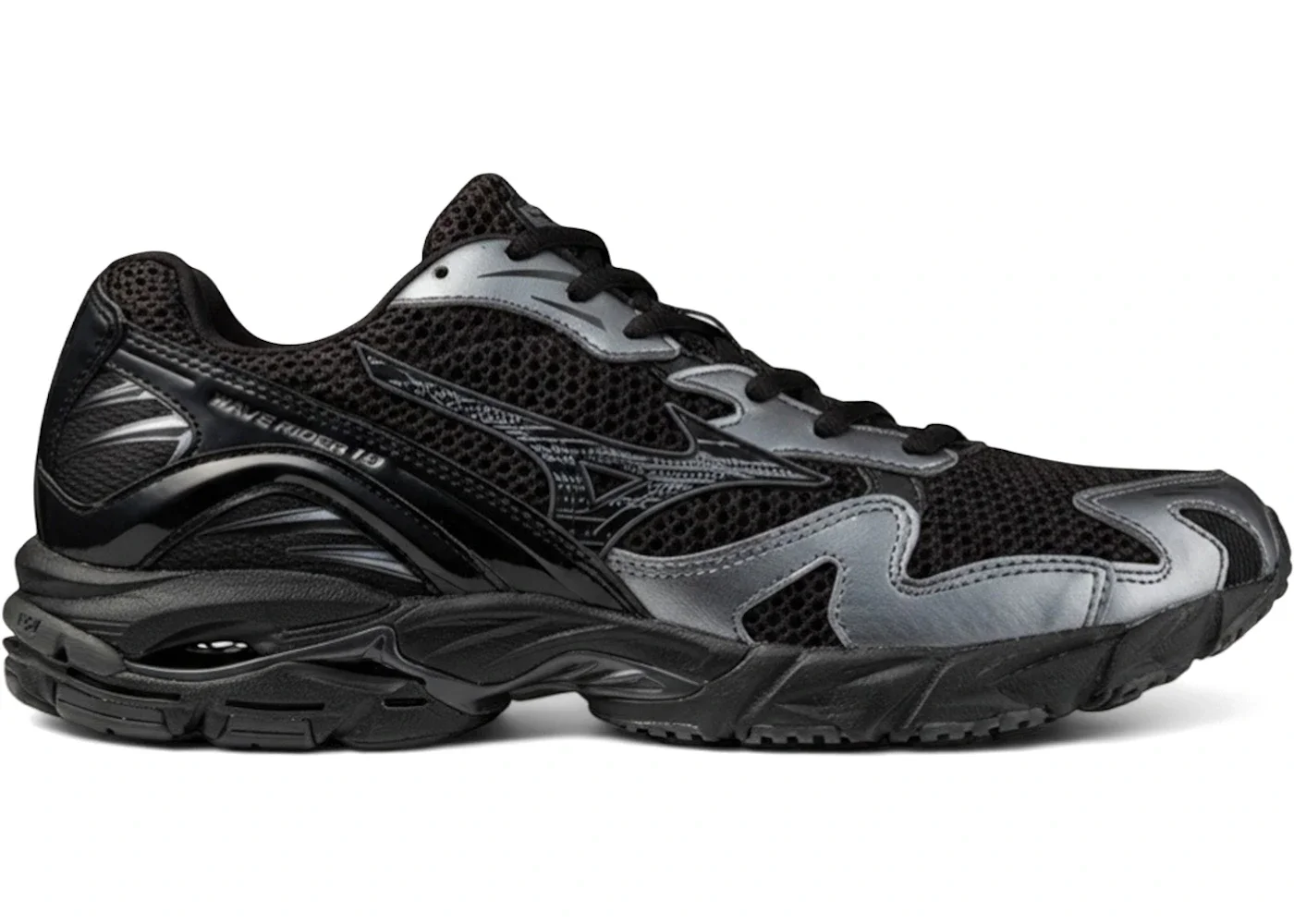 Mizuno Wave Rider 10 Black Metallic Gray - 1