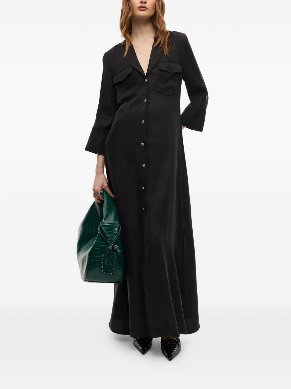 buttoned shirt dress - 2