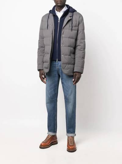 Brunello Cucinelli layered padded jacket outlook