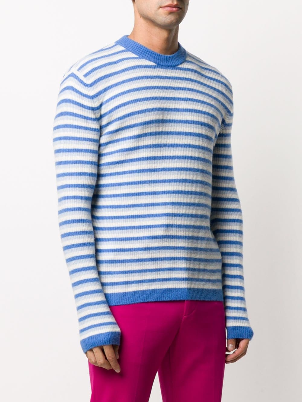 striped rib-knit jumper - 3