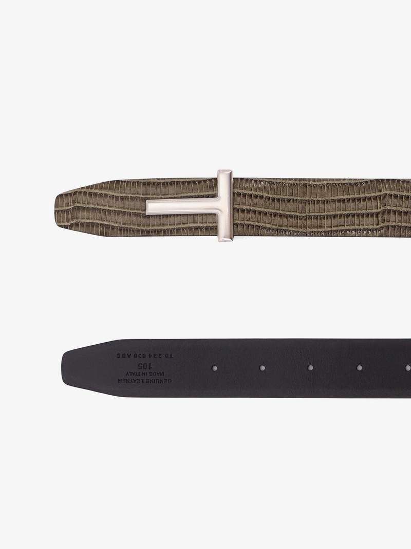 TOM FORD LEATHER BELT WITH CROCO EFFECT outlook