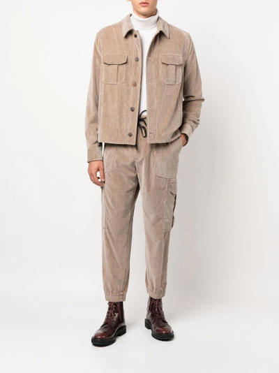 Brioni corduroy-detail overshirt outlook