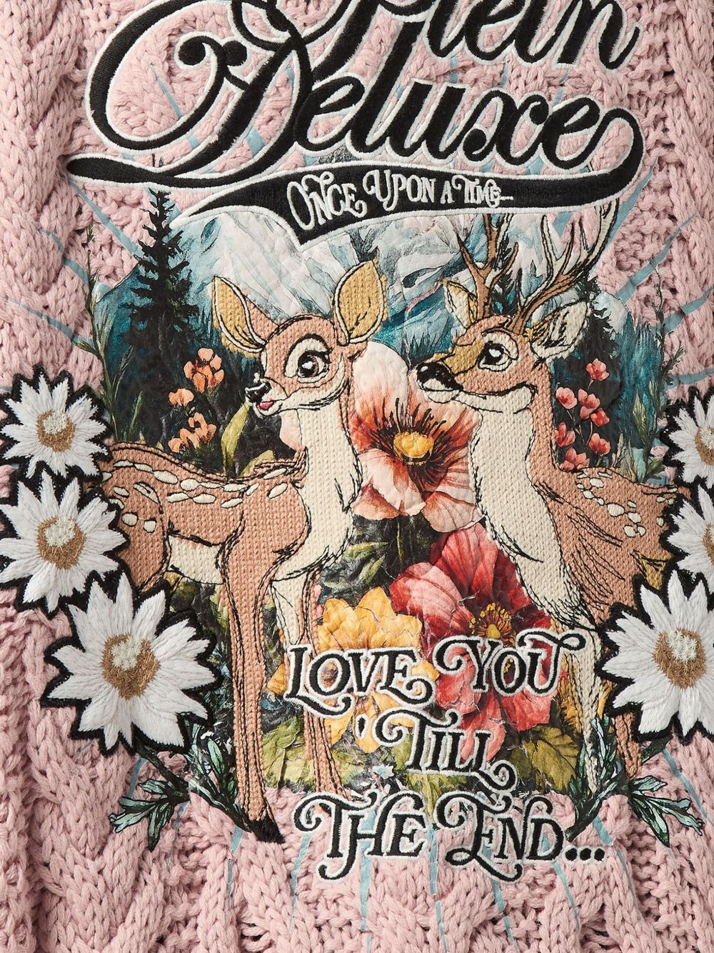 cable-knit embroidered cardigan - 5