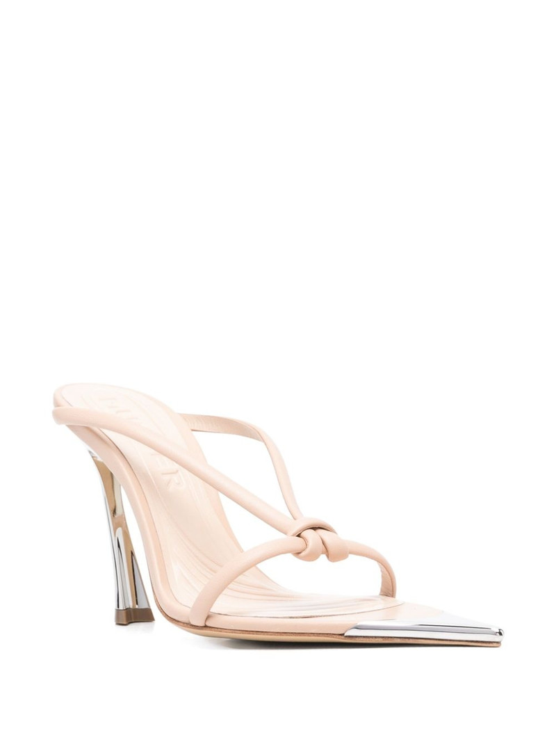 MUGLER 95mm leather knotted sandals outlook