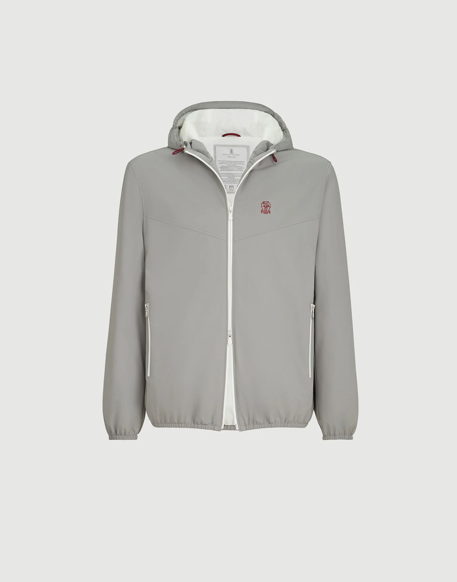Bonded nylon hooded outerwear jacket with Thermore® padding and logo - 1