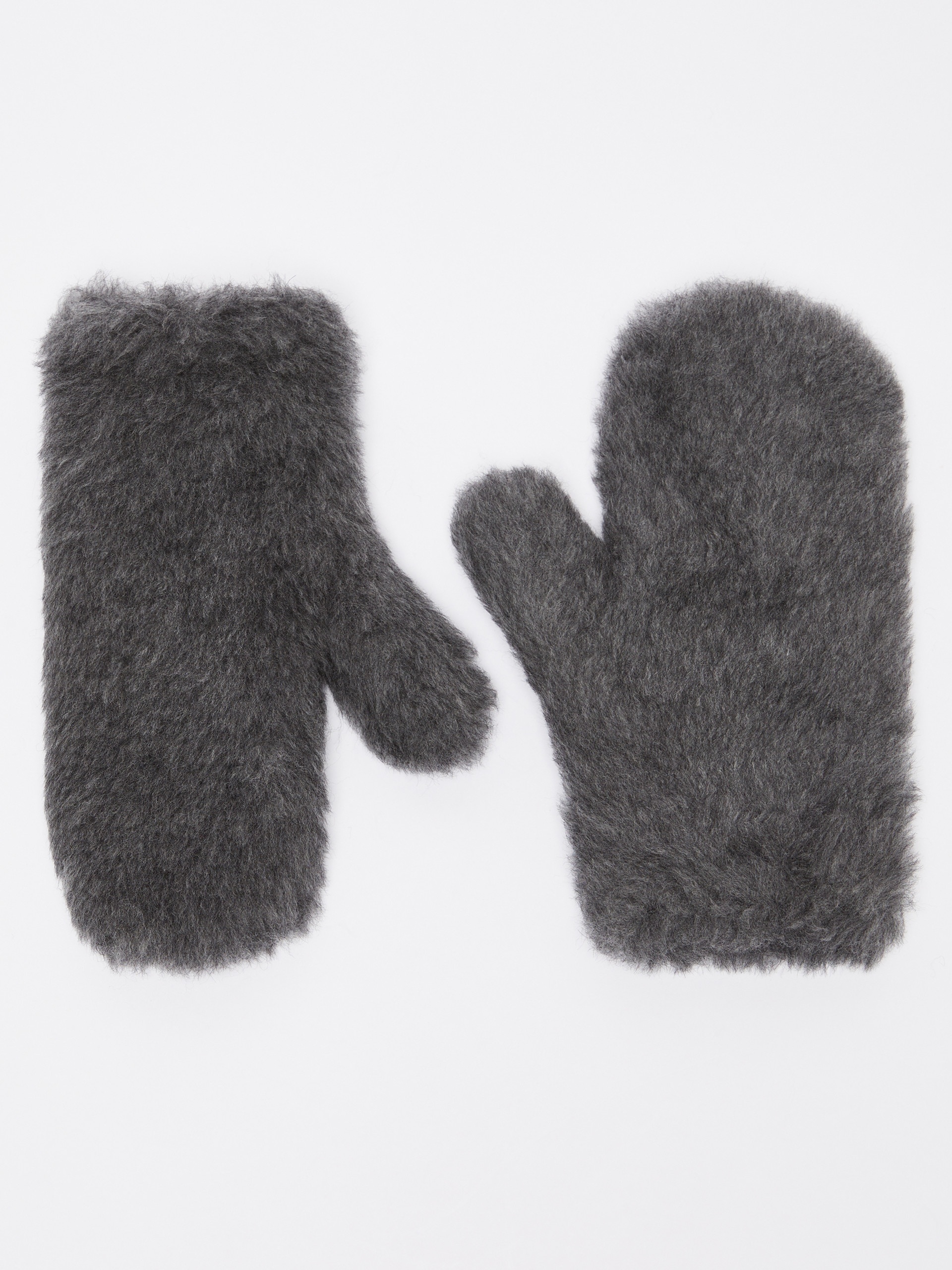 OMBRATO3 Mittens in wool and alpaca Teddy fabric - 1