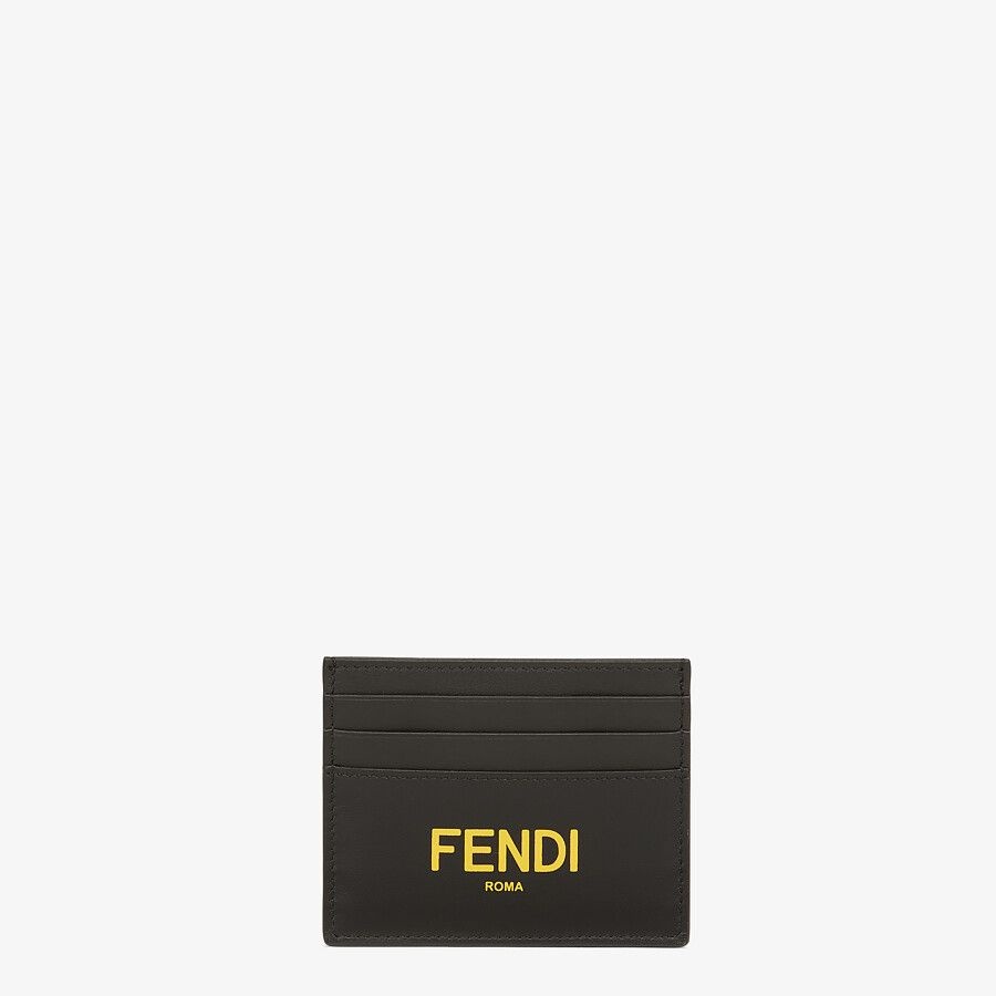 Black leather card holder - 1