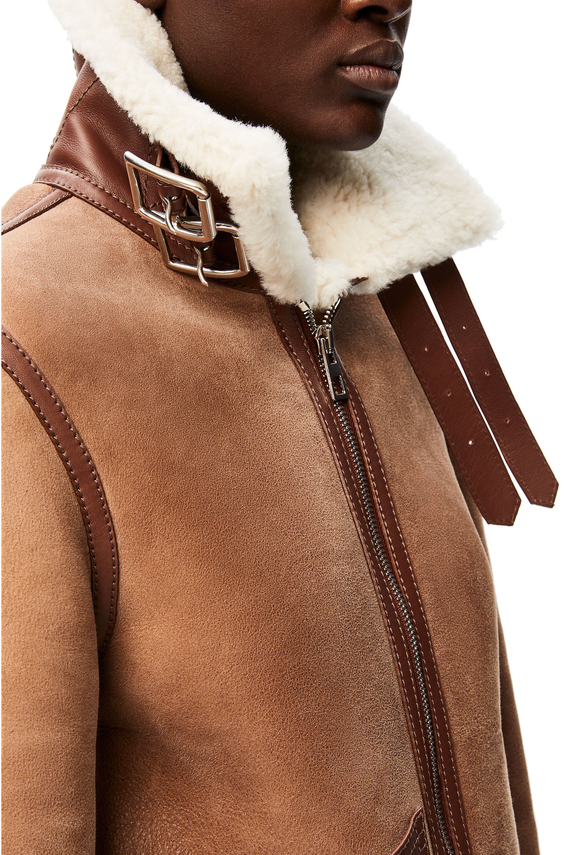 Aviator jacket in shearling - 5