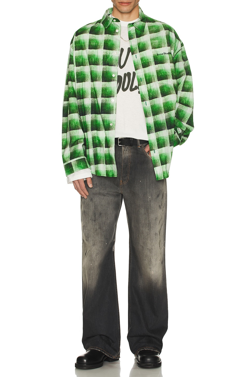Printed Flannel Check Shirt - 5