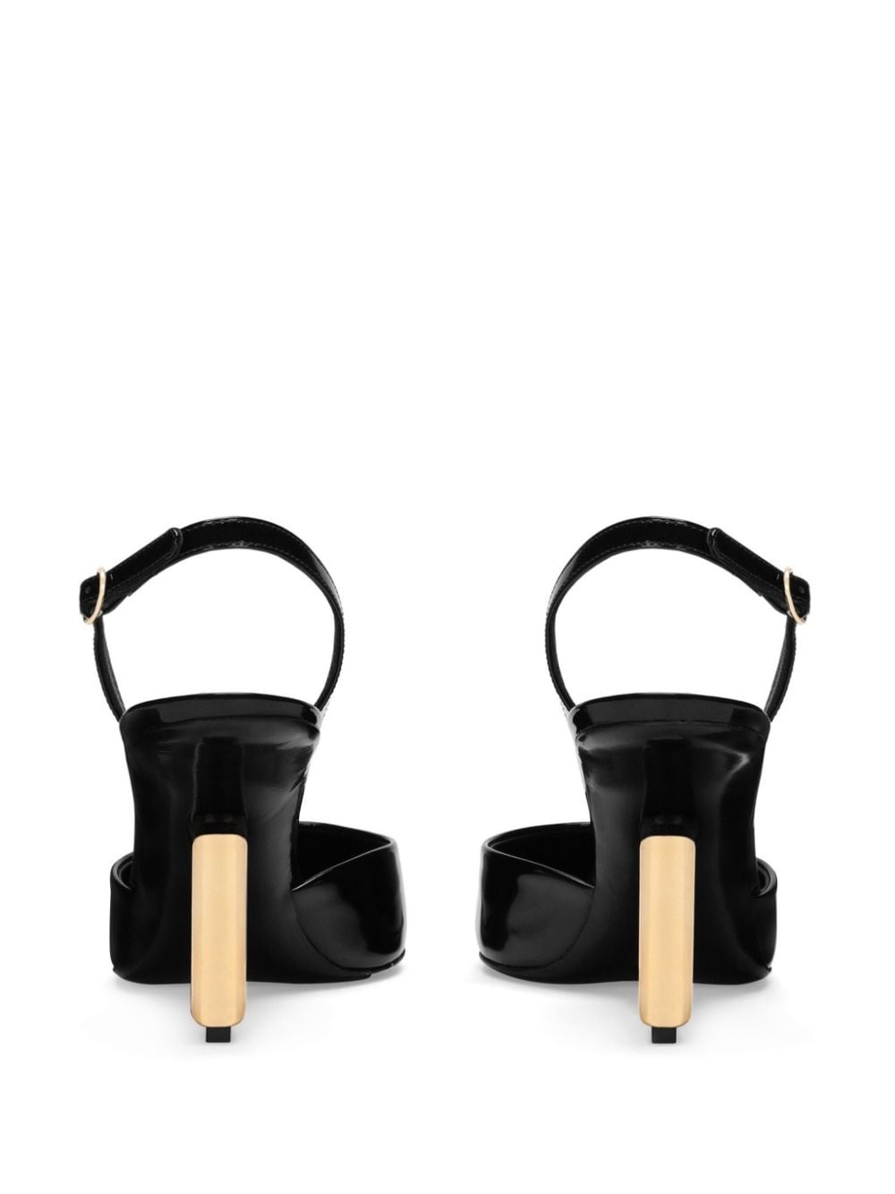 DG-heel leather slingback pumps - 3