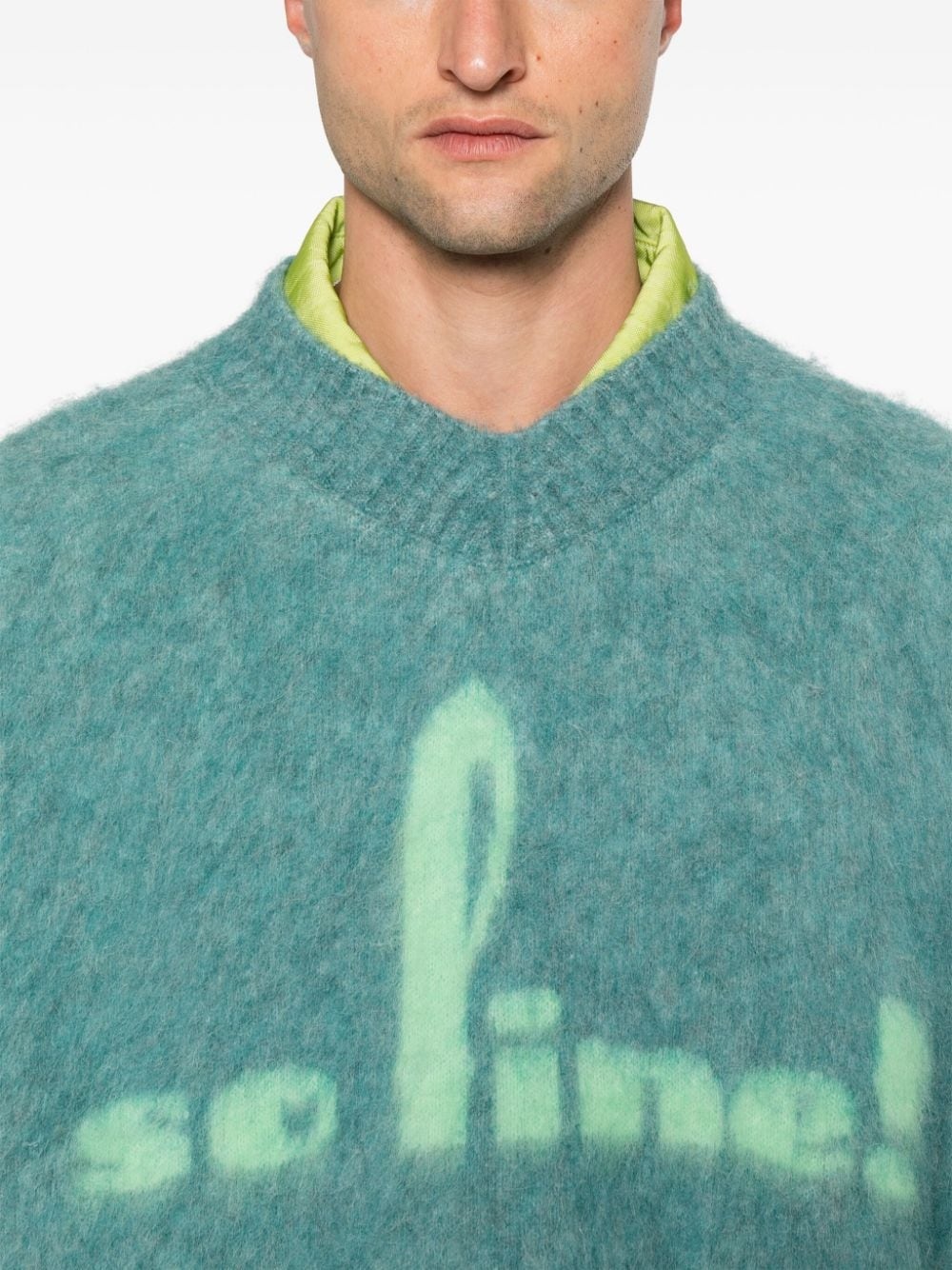 brushed V-neck sweater - 5