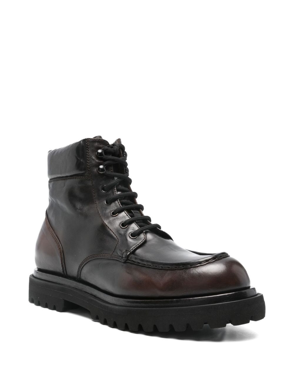 lace-up leather boots - 2