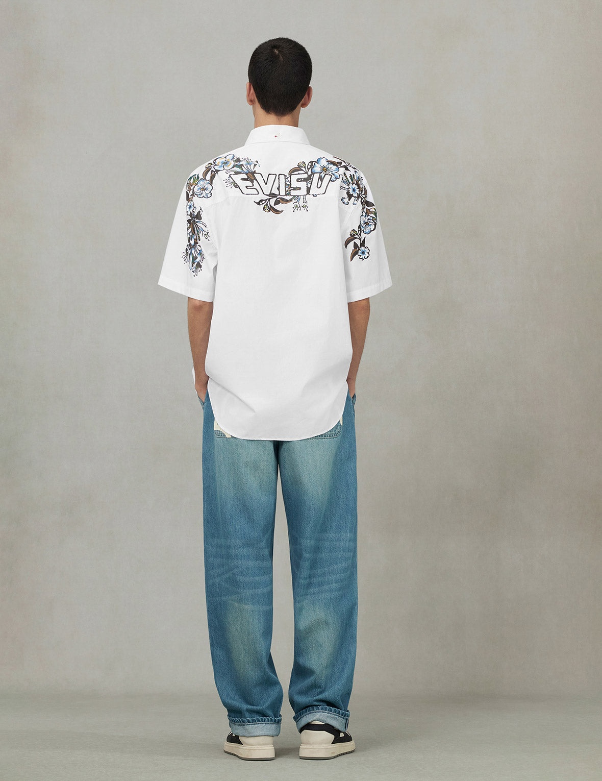 Floral and Logo Daicock Print Relax Fit Short-Sleeve Shirt - 4