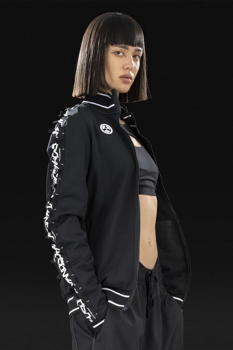 GGG-J1-011 Nike® Acronym® Track Jacket Knit Black/Black - 3