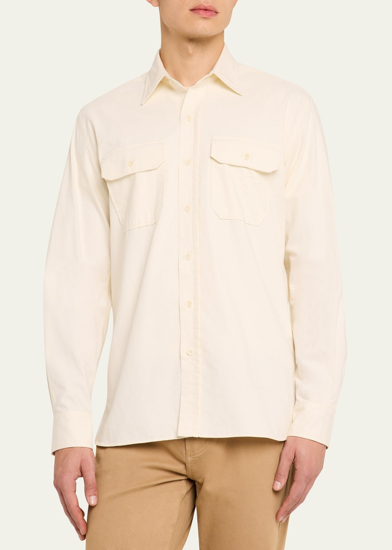 Men's Chino Twill Casual Button-Down Shirt 4