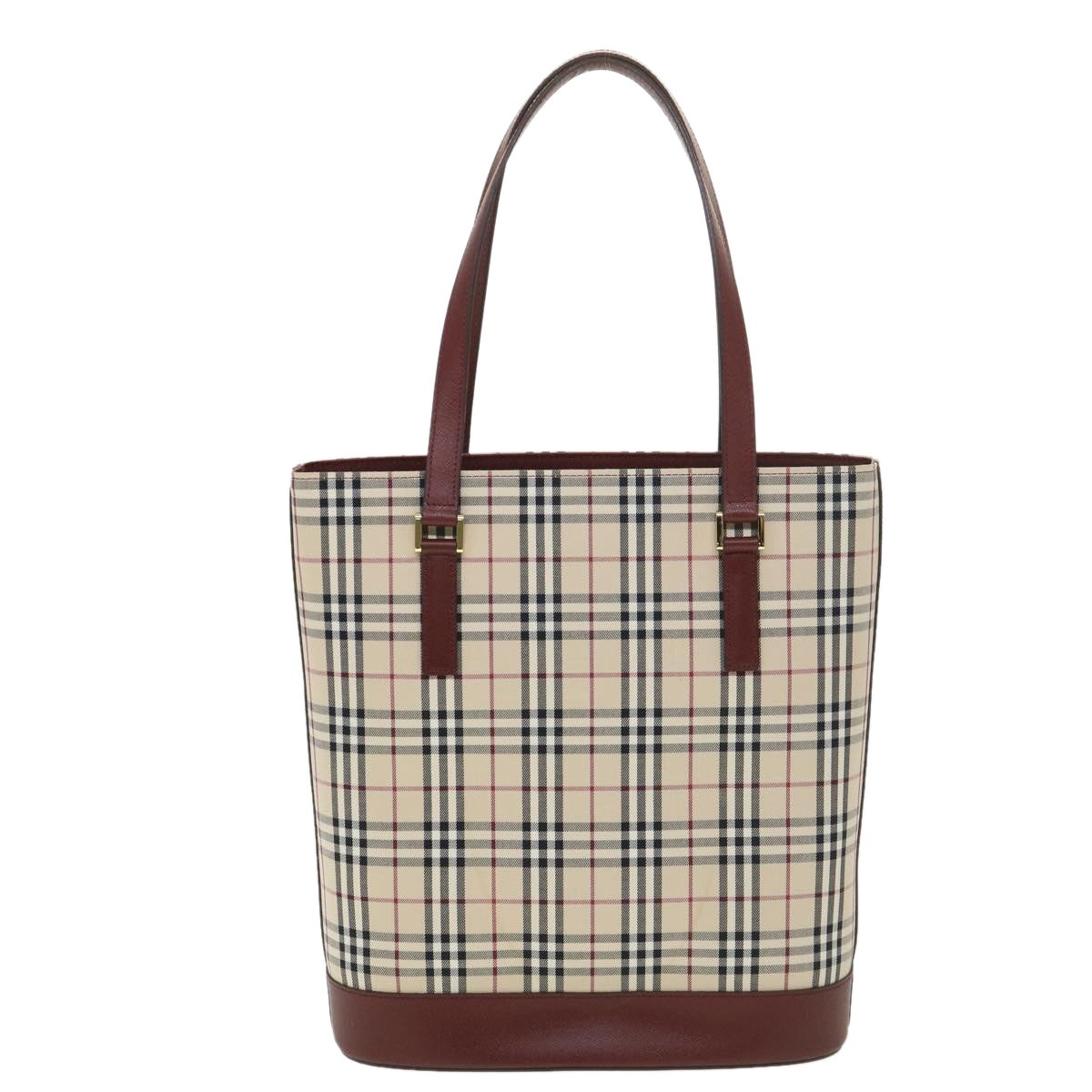 Burberry Nova Check Tote Bag Nylon Beige - 2