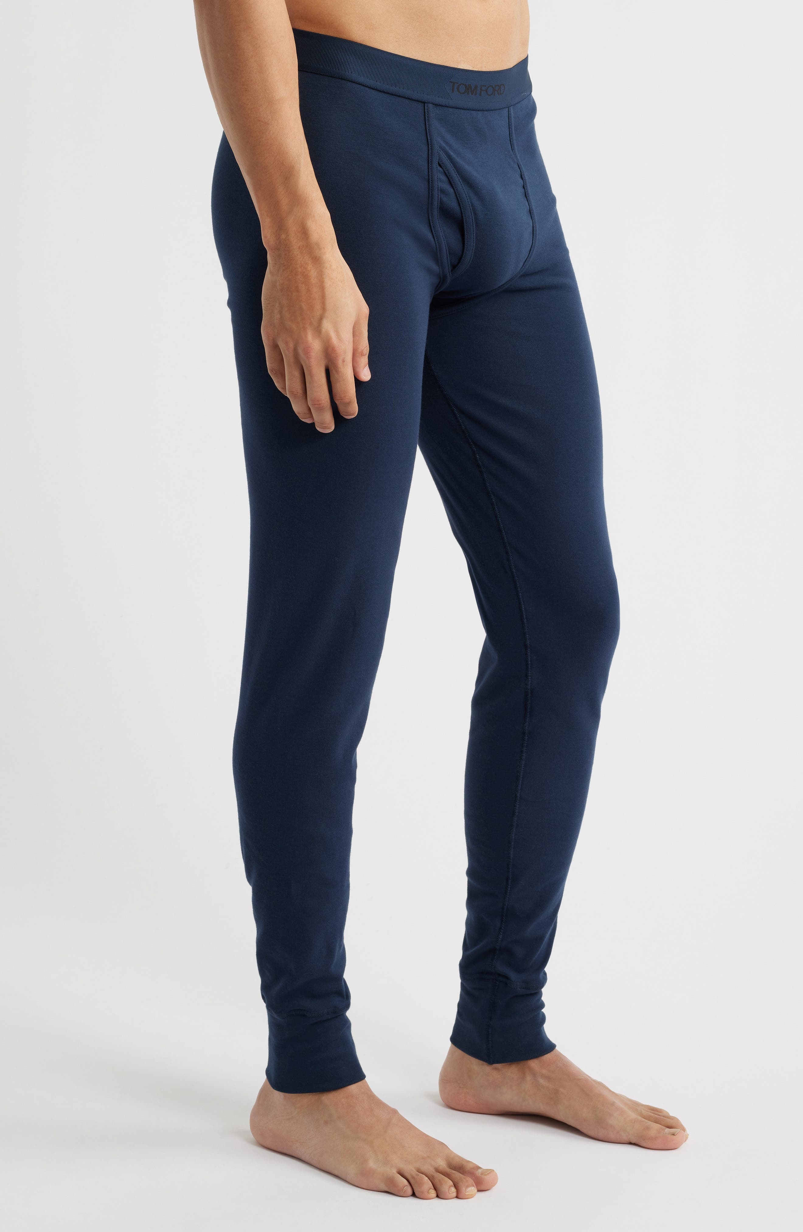 TOM FORD Stretch Cotton Long Johns in Dark Sapphire at Nordstrom - 3