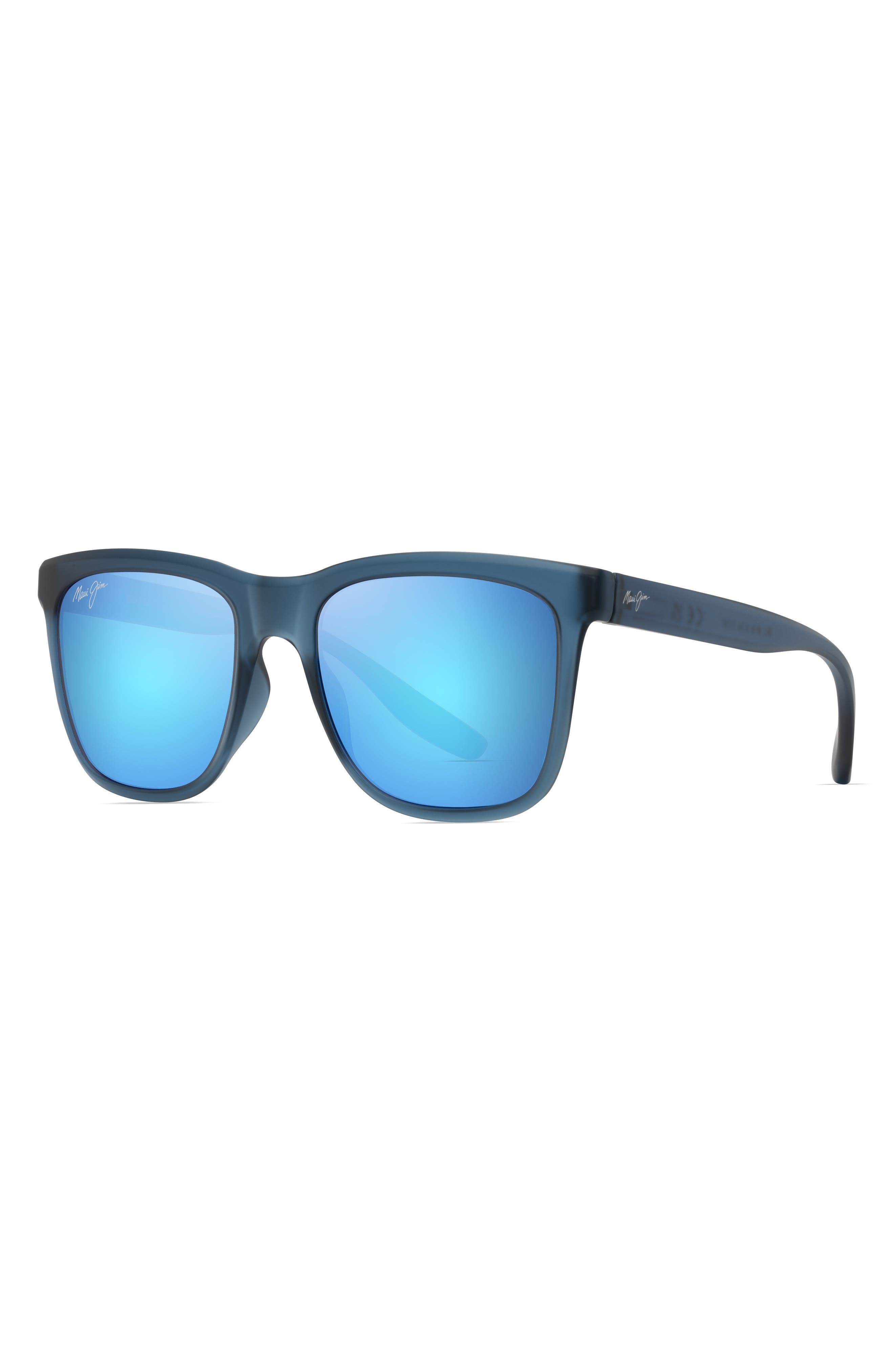 Maui Jim Pehu 55mm PolarizedPlus2® Square Sunglasses in Matte Navy at Nordstrom - 2