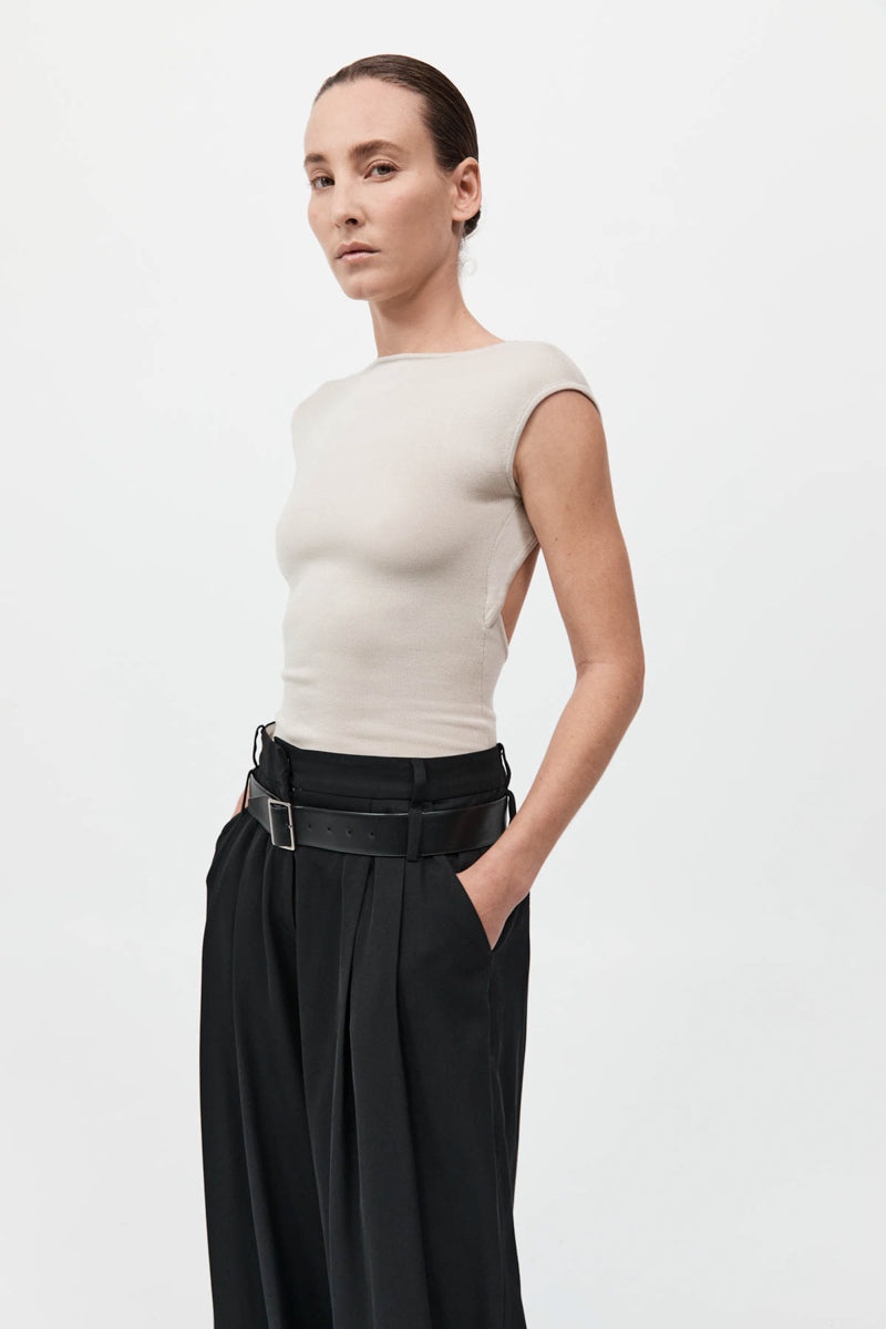 Sculpted Ballet Knit Top - Creme - 4