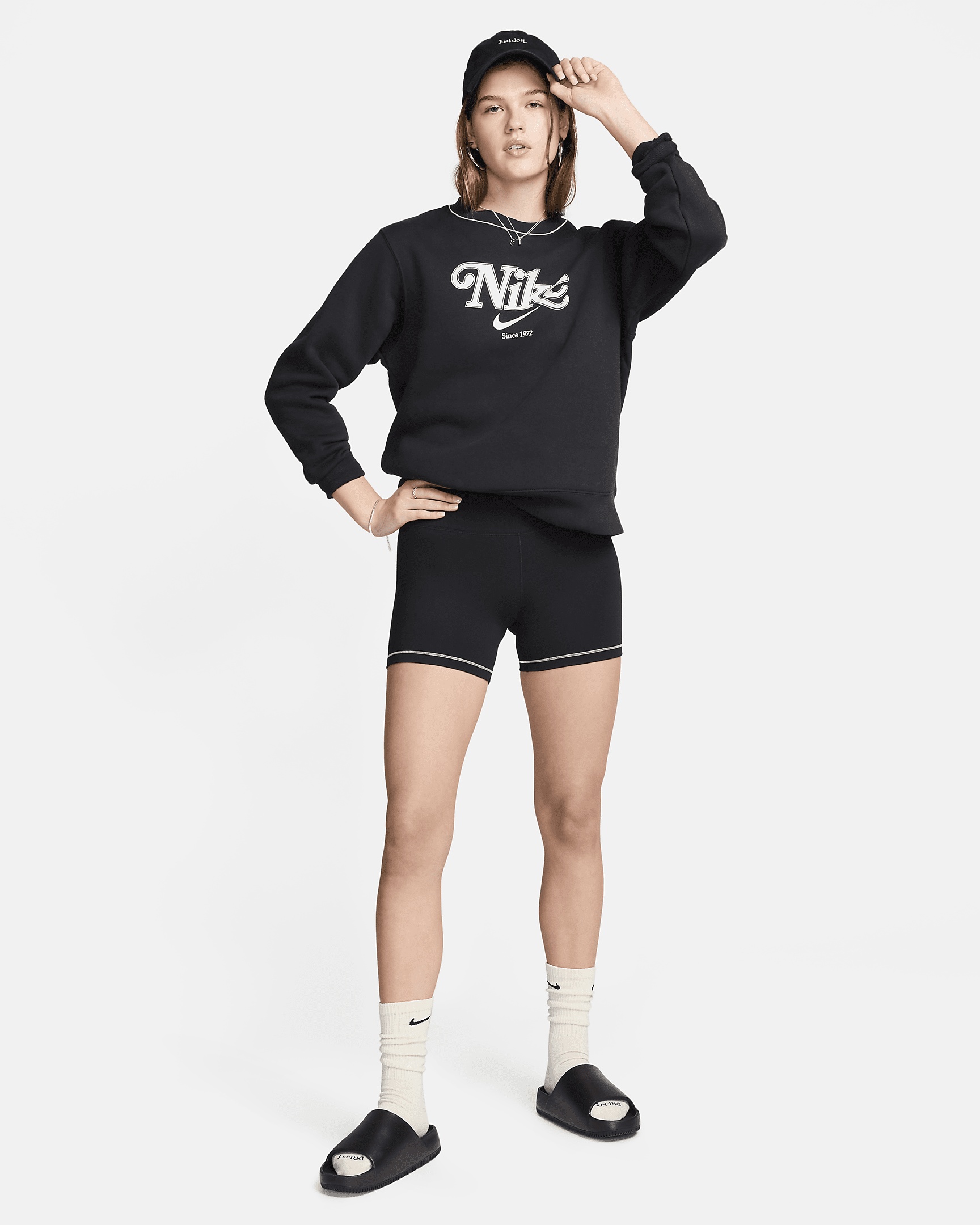 Nike Women's One Rib High-Waisted 5" Biker Shorts - 8