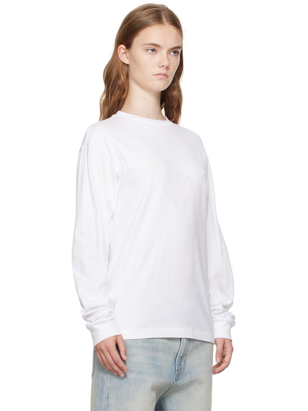 White Pearl Bear Long Sleeve T-Shirt - 2