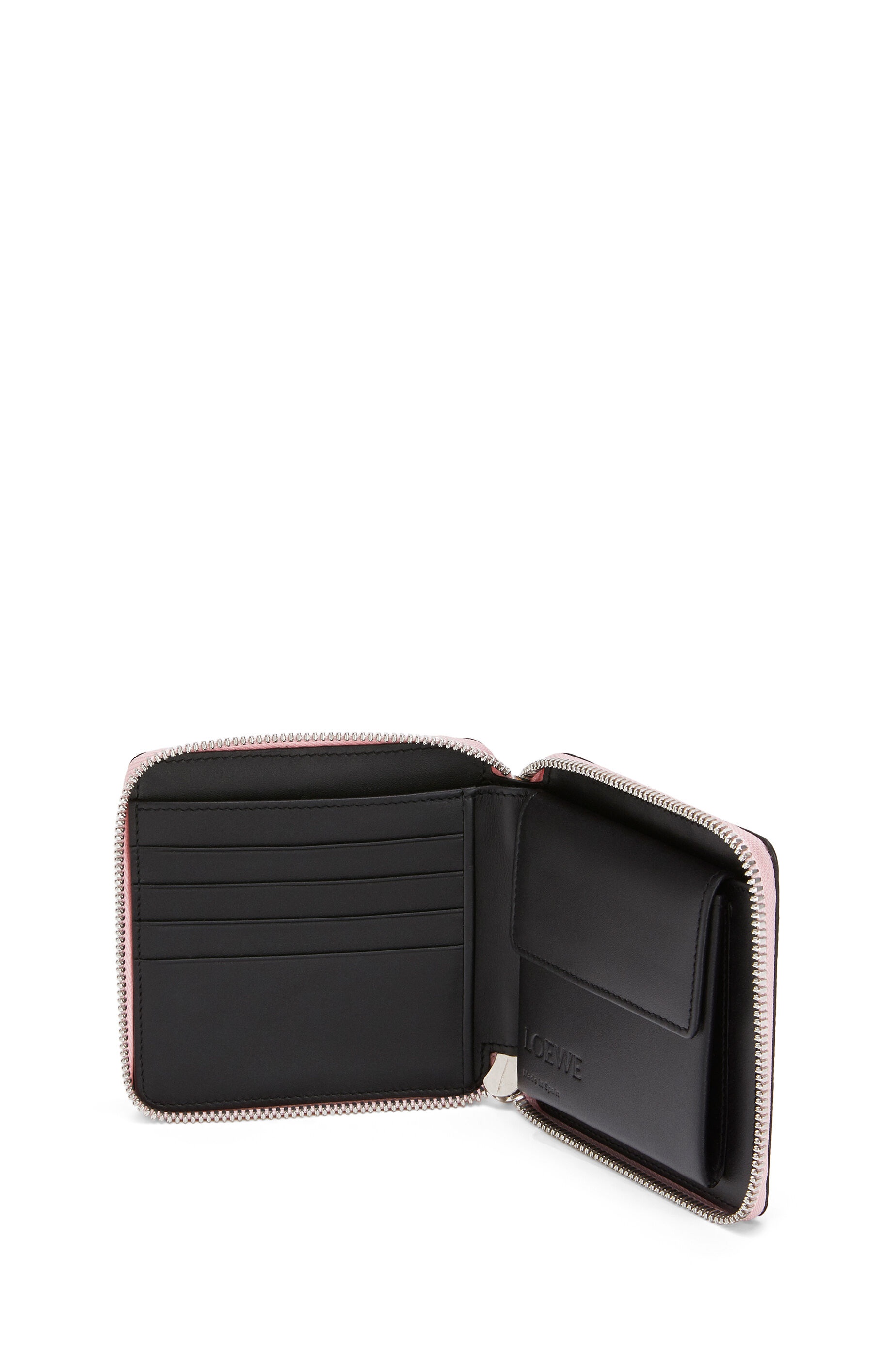 Square zip wallet in calfskin - 2