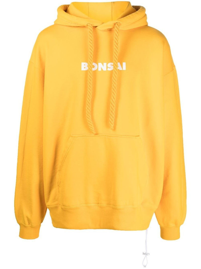 logo-print cotton hoodie 1
