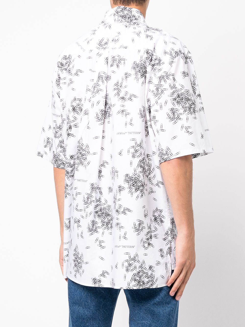 paperclip-print cotton shirt - 4
