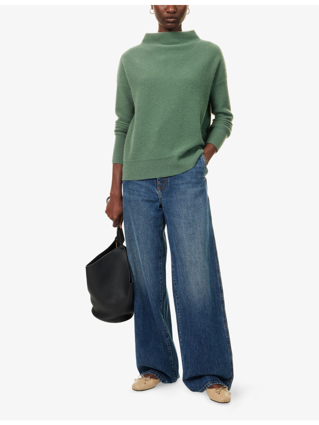 Relaxed-Fit Funnel-Neck Cashmere Jumper - 2
