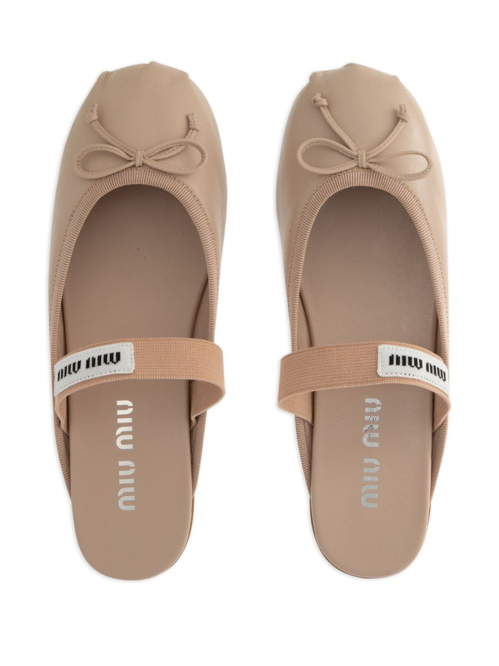 bow-detail elastic-strap ballet flats - 3