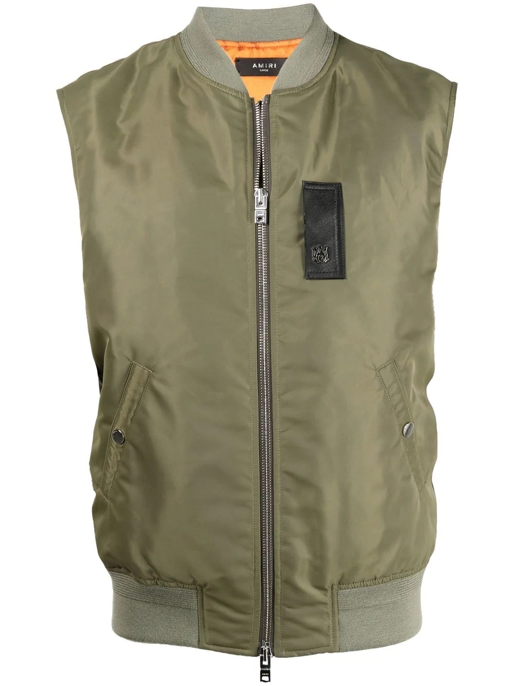 logo-plaque zip-up gilet - 1