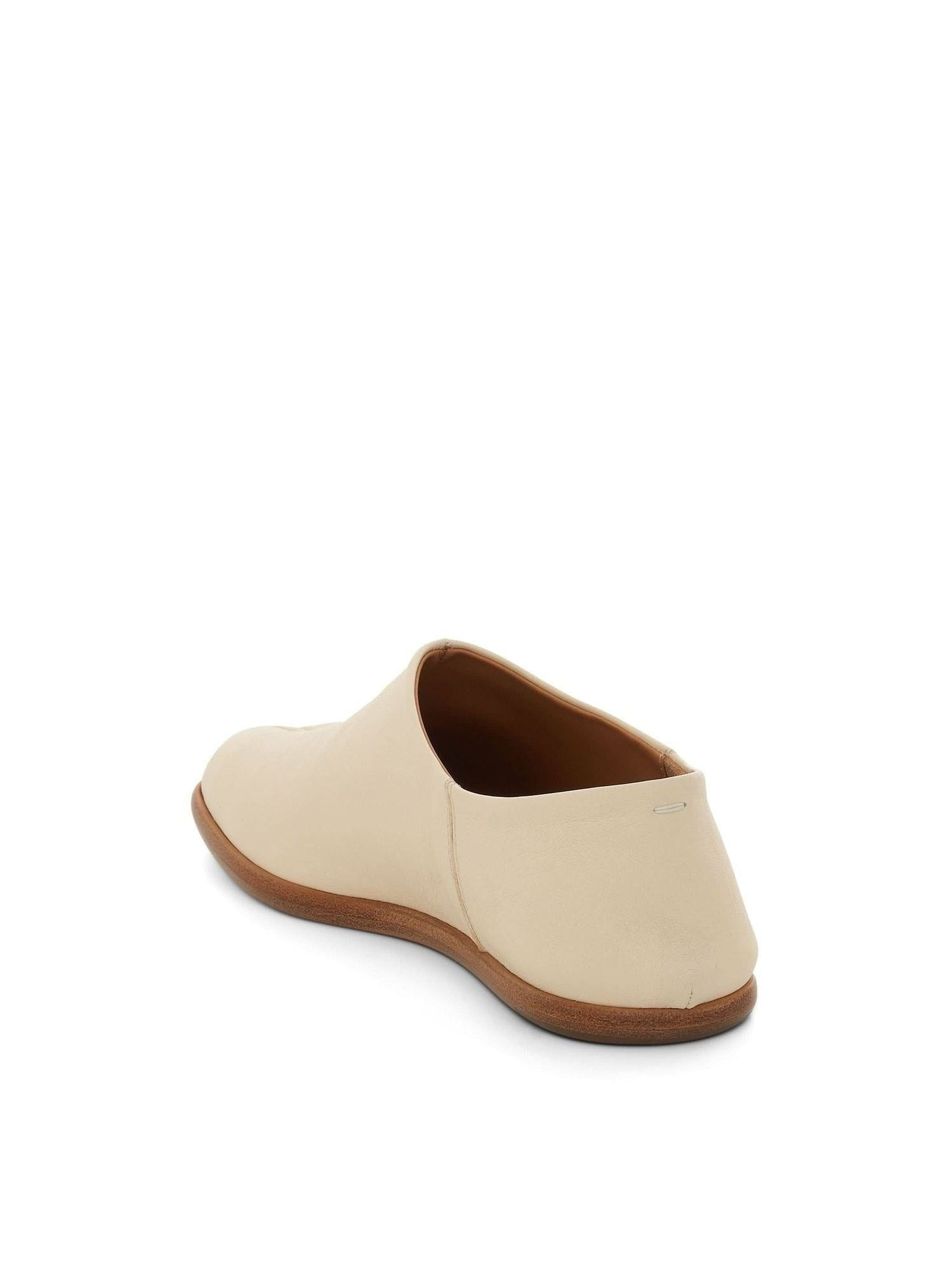 Tabi Toe Slip-On Loafers in White - 3