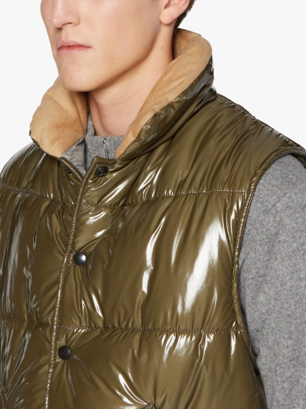 OSAKA KHAKI NYLON GILET | GQF-304 - 5