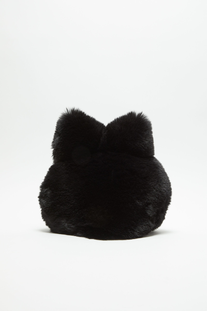 Fluffy bow hat - Black 1