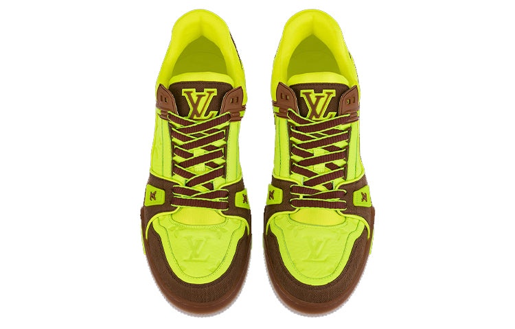 LOUIS VUITTON Trainers 'Neon Yellow with Brown' 1A8Z6I - 3