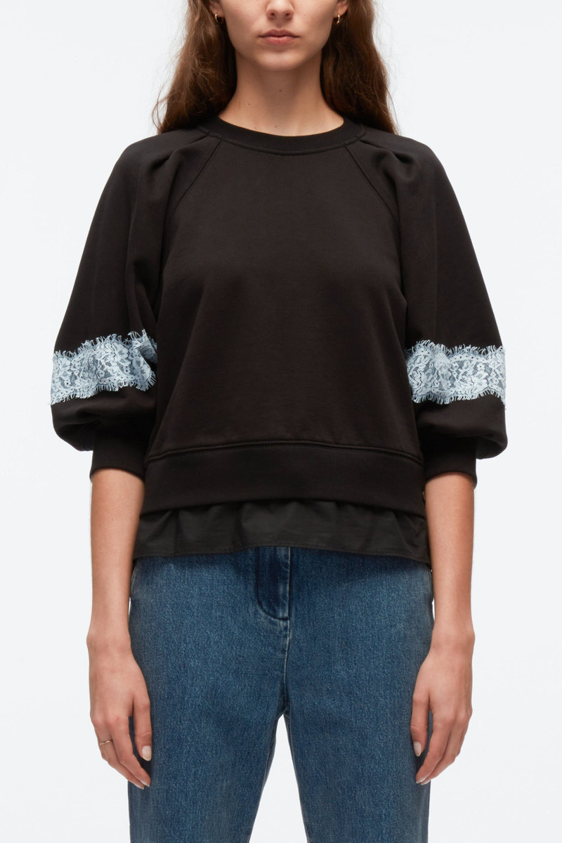 3.1 Phillip Lim Lantern Sleeve Cotton Sweatshirt outlook