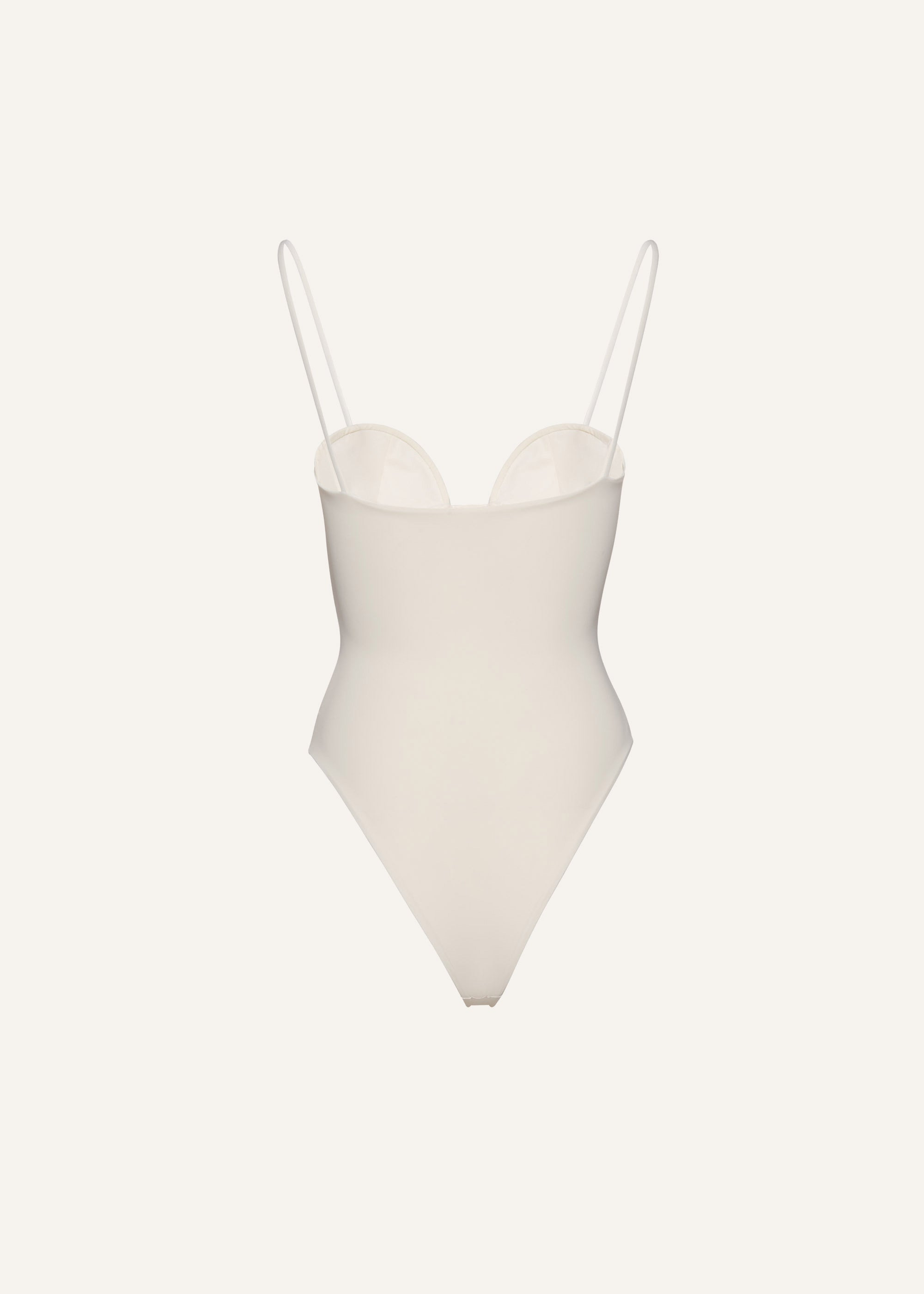 Retro bustier swimsuit in cream - 2
