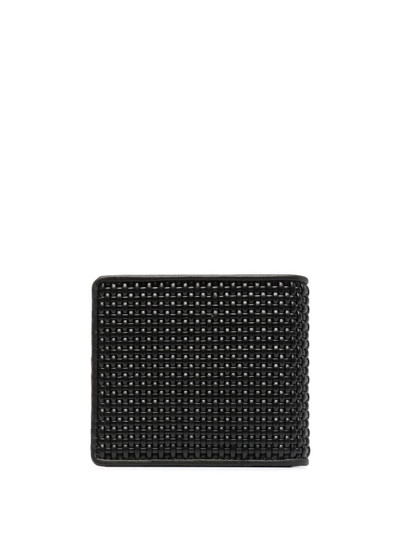 ZEGNA logo-detail woven leather wallet outlook
