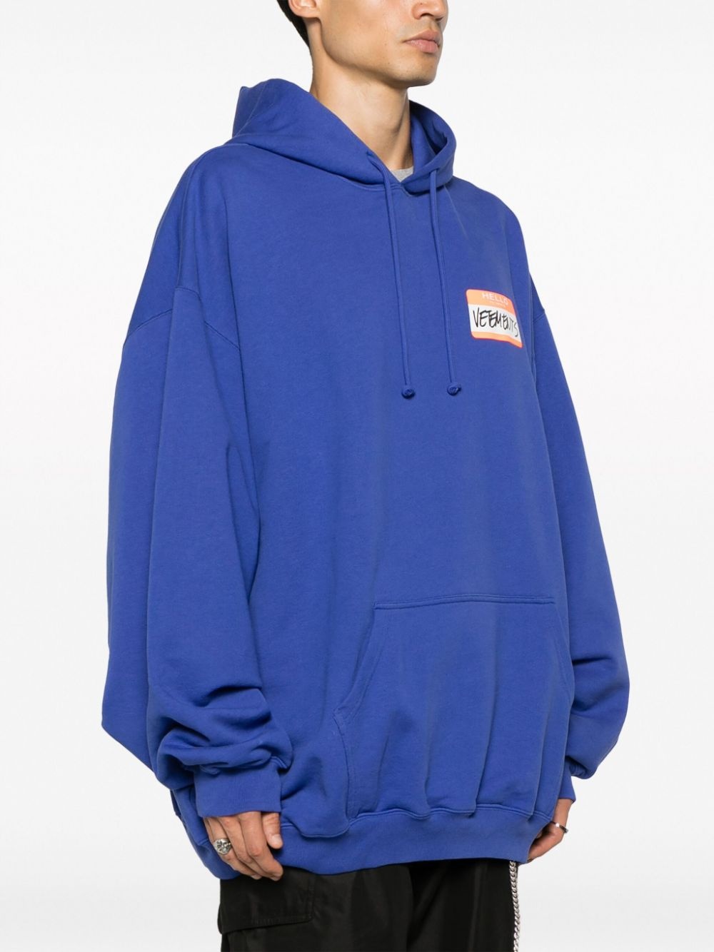 logo-print cotton-blend hoodie - 4